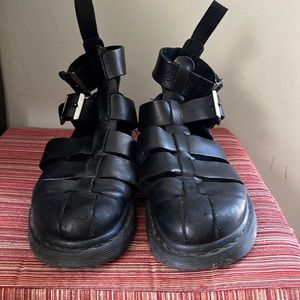 Black Chunky Doc Marten Sandals